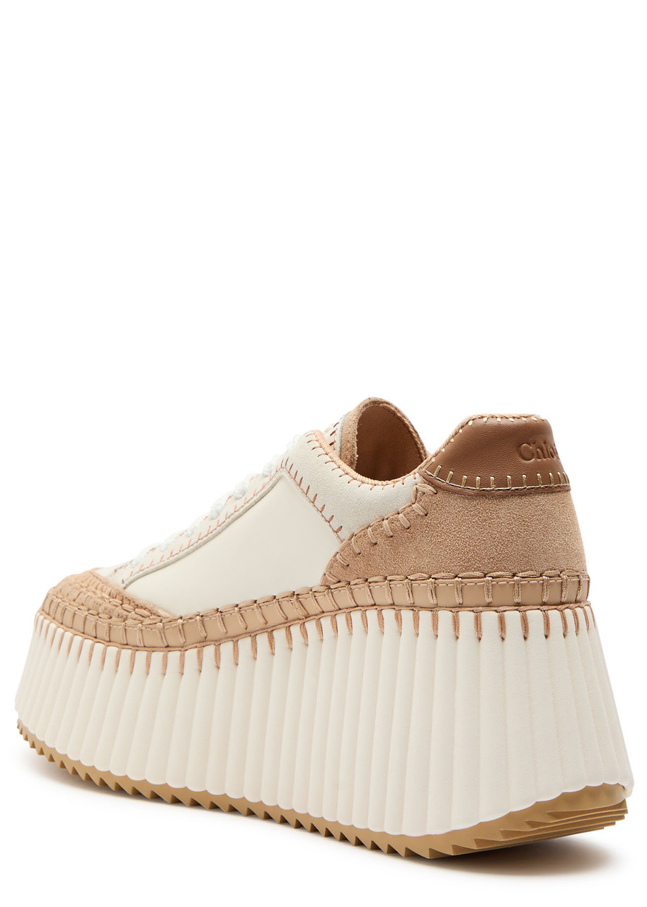 Chloé Chloe Nama 80 Panelled Leather Sneakers In Multi