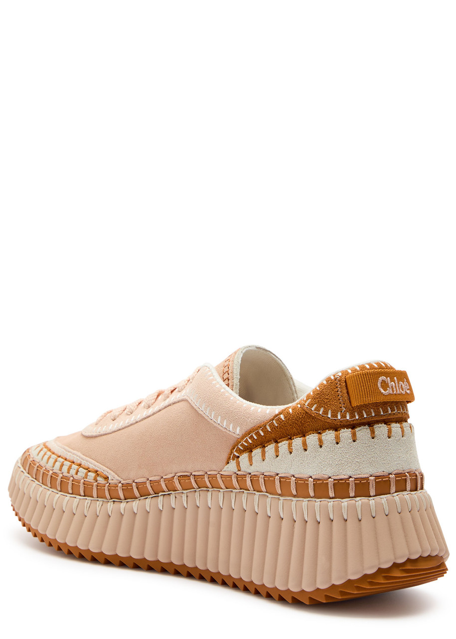 Chloé Chloe Nama Panelled Suede Sneakers In Multi
