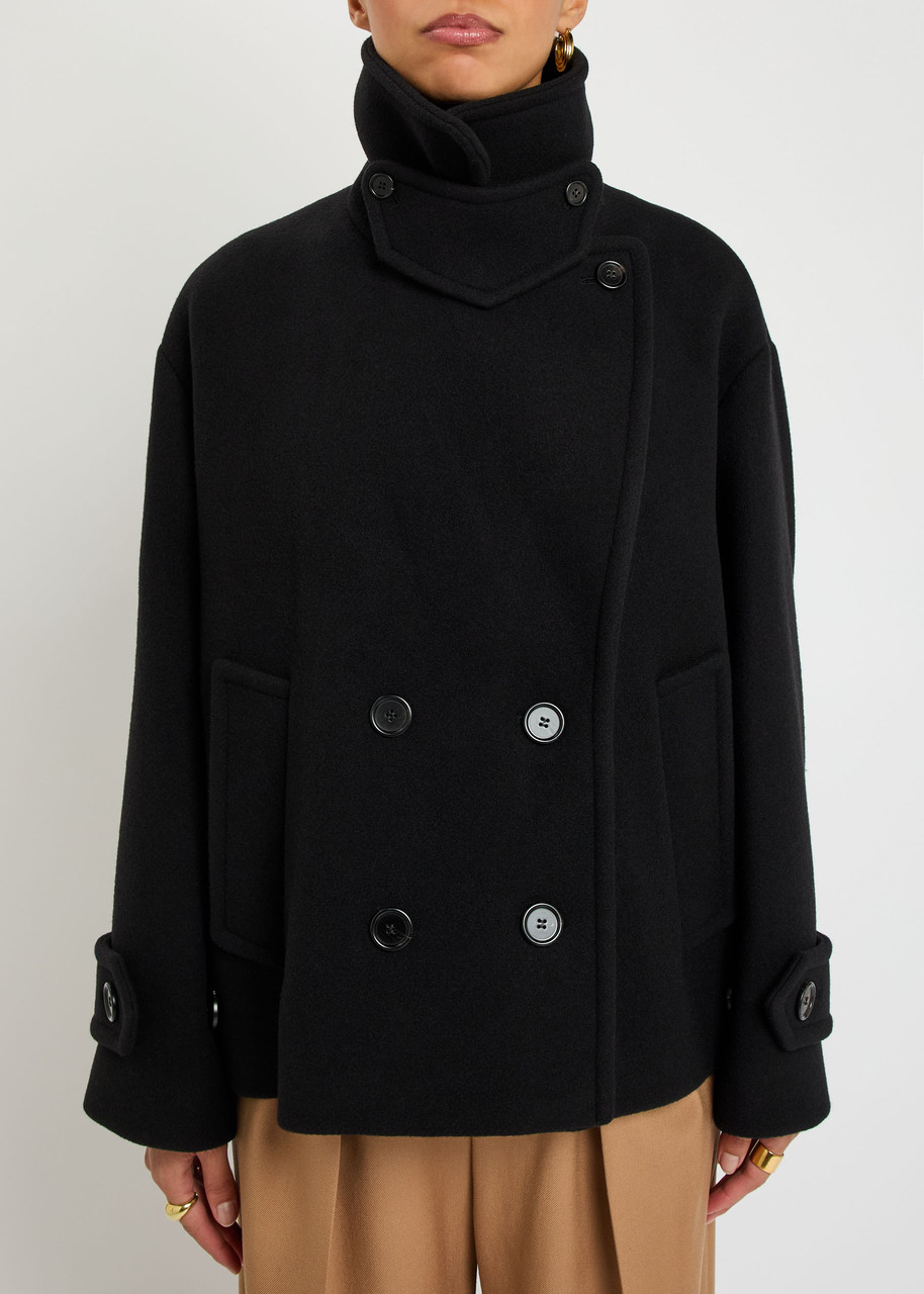 Chloé Double-breasted Jacket With Peaked Lapels In Black