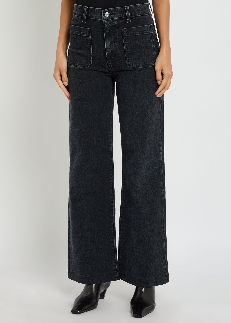 Frame The Refined Wide-leg Jeans In Black