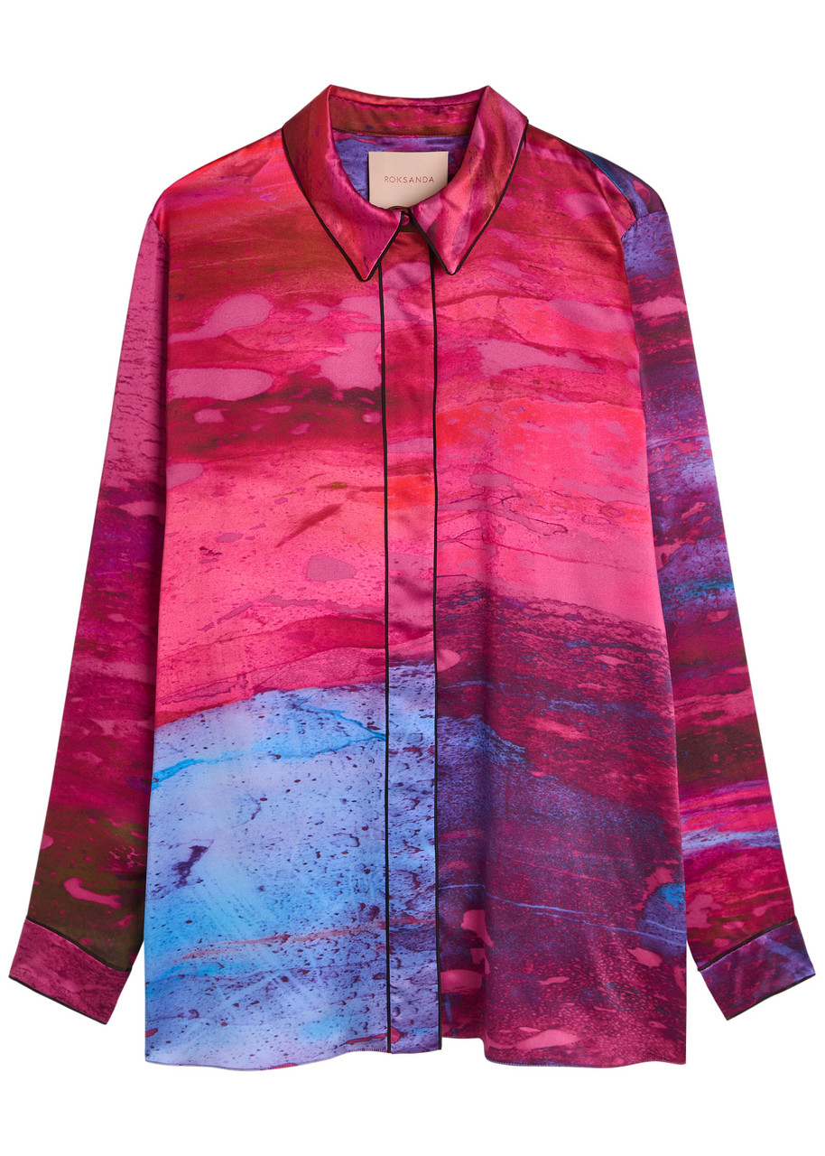 Roksanda Leonara Printed Silk Shirt In Multi