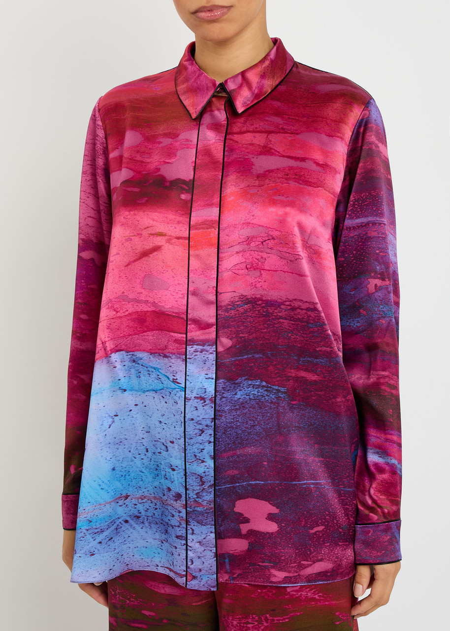 Roksanda Leonara Printed Silk Shirt In Multi