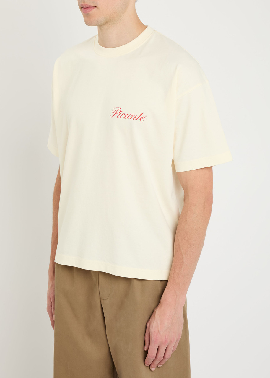 Picante Tailor Logo-print Cotton T-shirt In White
