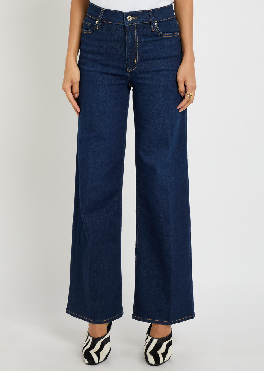 Frame Le Slim Palazzo Wide-leg Jeans In Blue