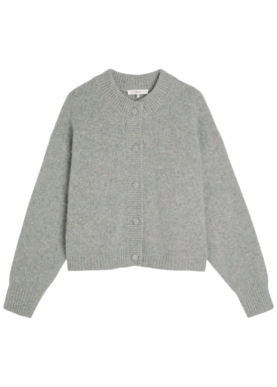 Frame Cashmere Cardigan In Gray