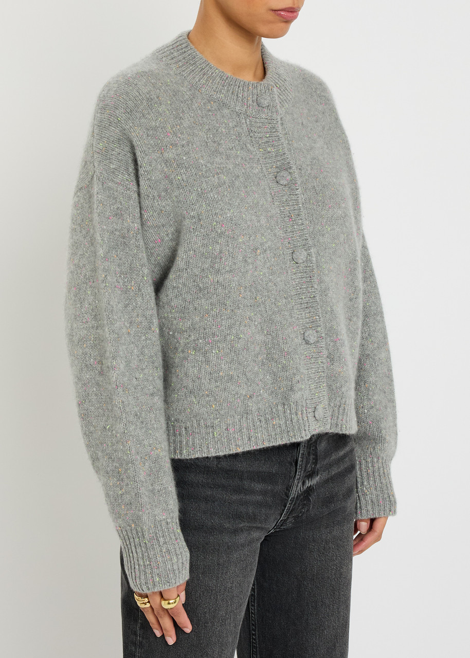 Frame Cashmere Cardigan In Gray