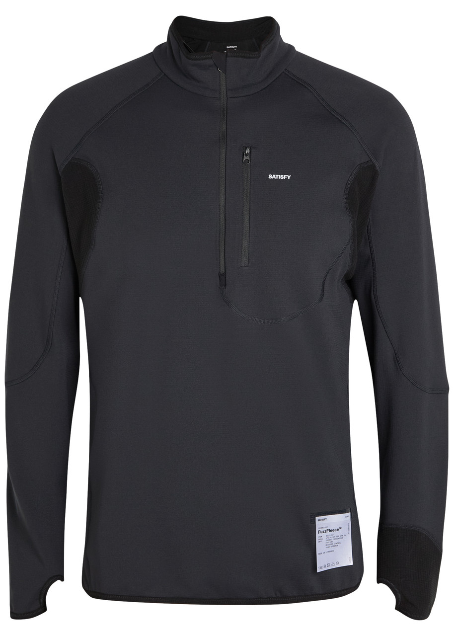 Satisfy Fuzzfleece Logo Half-zip Sweatshirt - Black - S