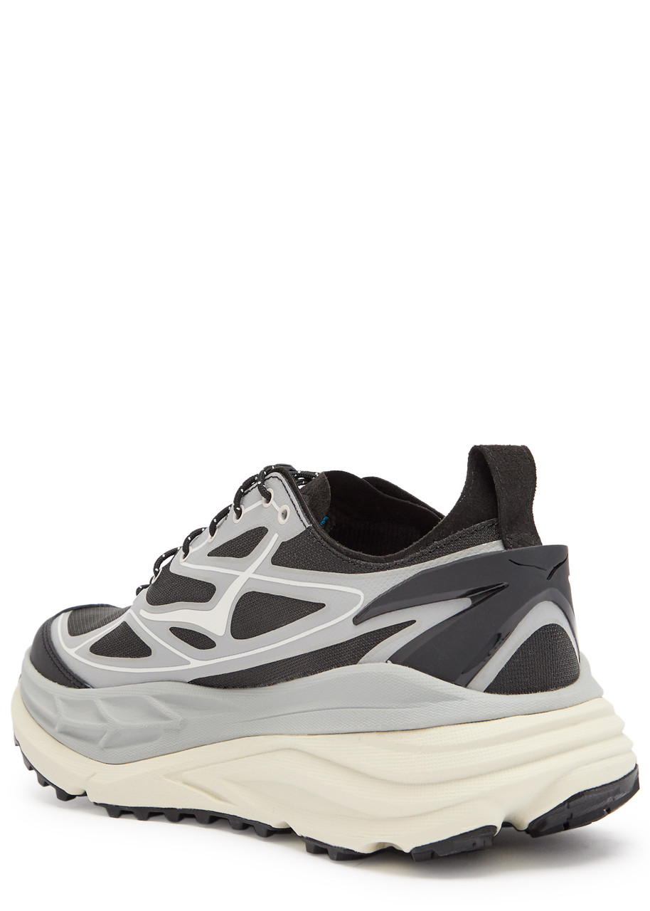 Hoka Stinson One7 Panelled Mesh Sneakers In Gray