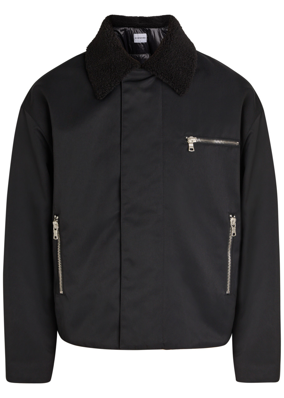 Mki Miyuki Zoku Padded Shearling-collar Nylon Jacket - Black - L