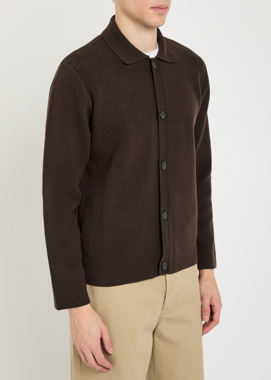 Sunspel Double Face Merino Wool-blend Overshirt - Brown - M 