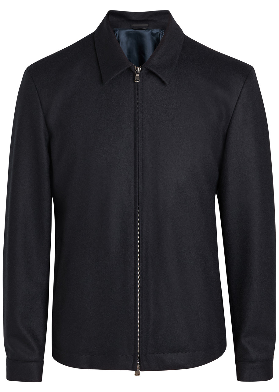Sunspel Boiled Cotton Jacket - Navy - M
