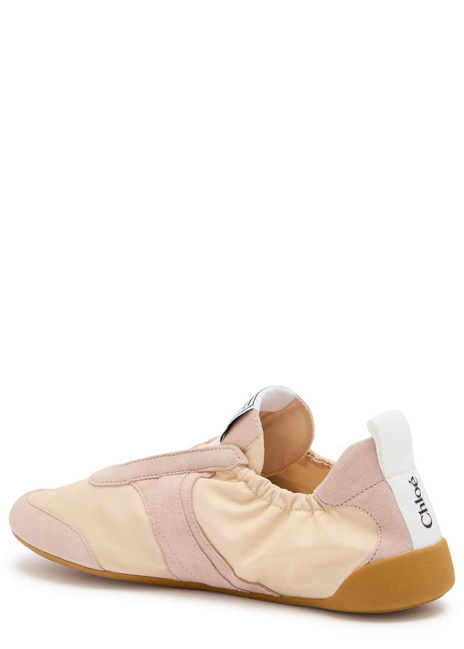 Chloé Chloe Kick Panelled Nylon Sneakers In Neutral