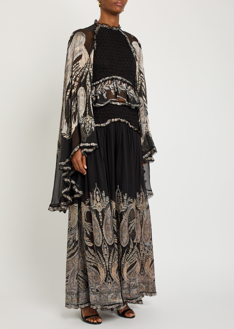 Zimmermann Dream Burnout Printed Silk Blouse In Multi