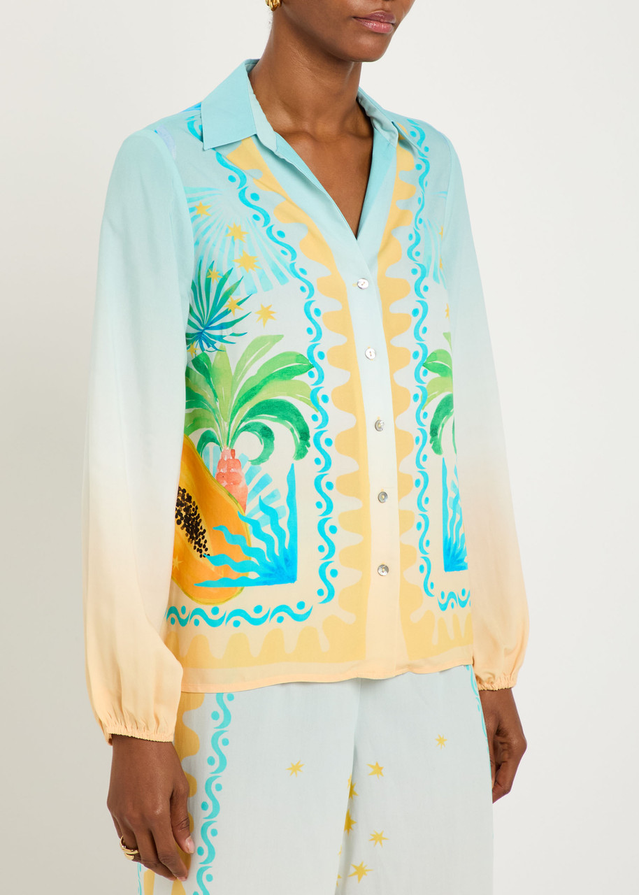 Never Fully Dressed Rio Miley Printed Woven Shirt In Animal Print