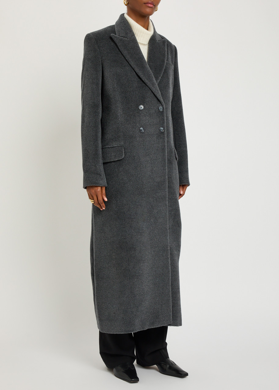 Tove Gilda Double-breasted Wool Coat In Gray