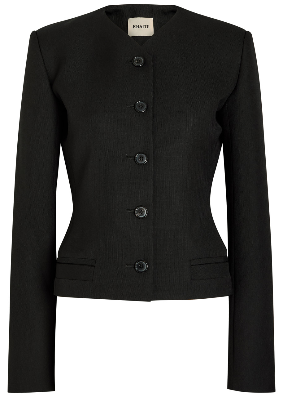 Khaite Nara Wool Jacket In Black