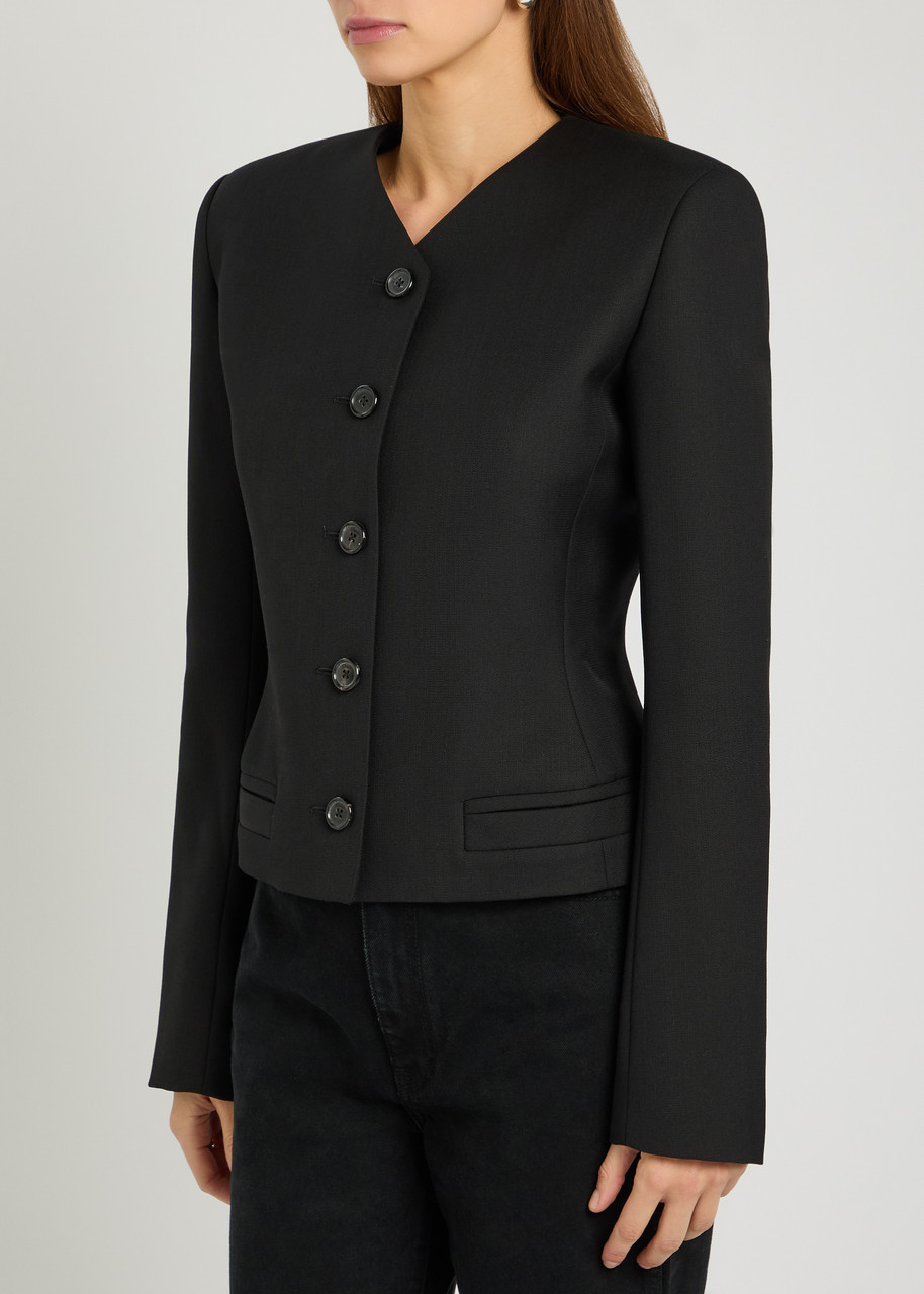 Khaite Nara Wool Jacket In Black
