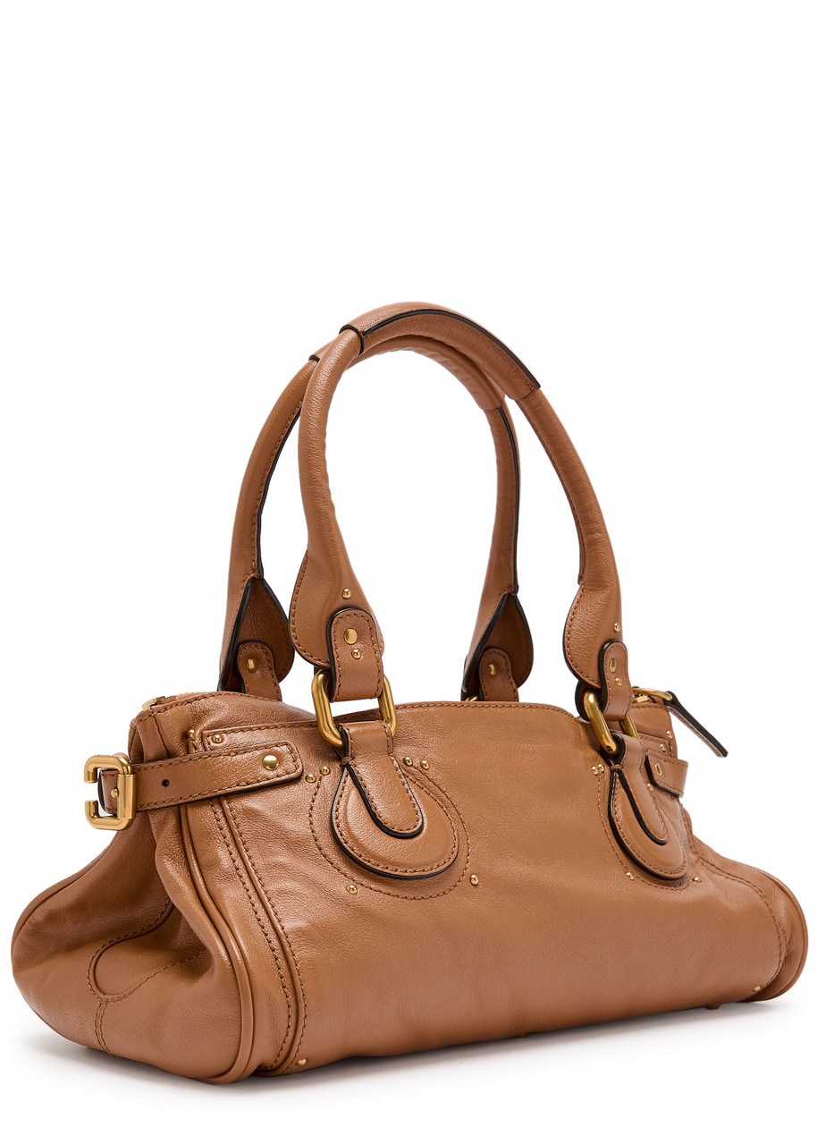 Chloé Chloe Paddington Medium Grained Leather Shoulder Bag In Brown