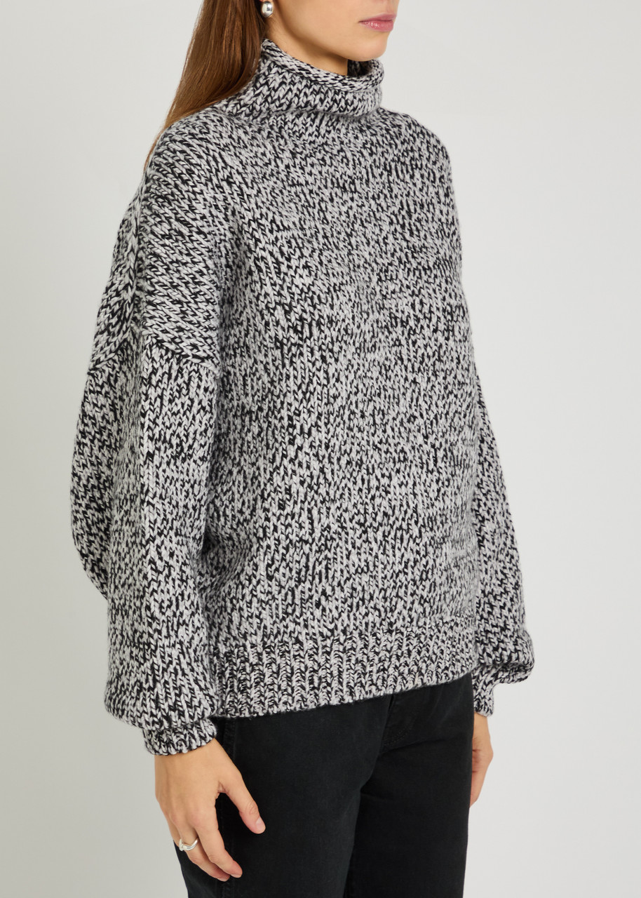 Khaite Leon Patterned Cashmere Jumper In Black