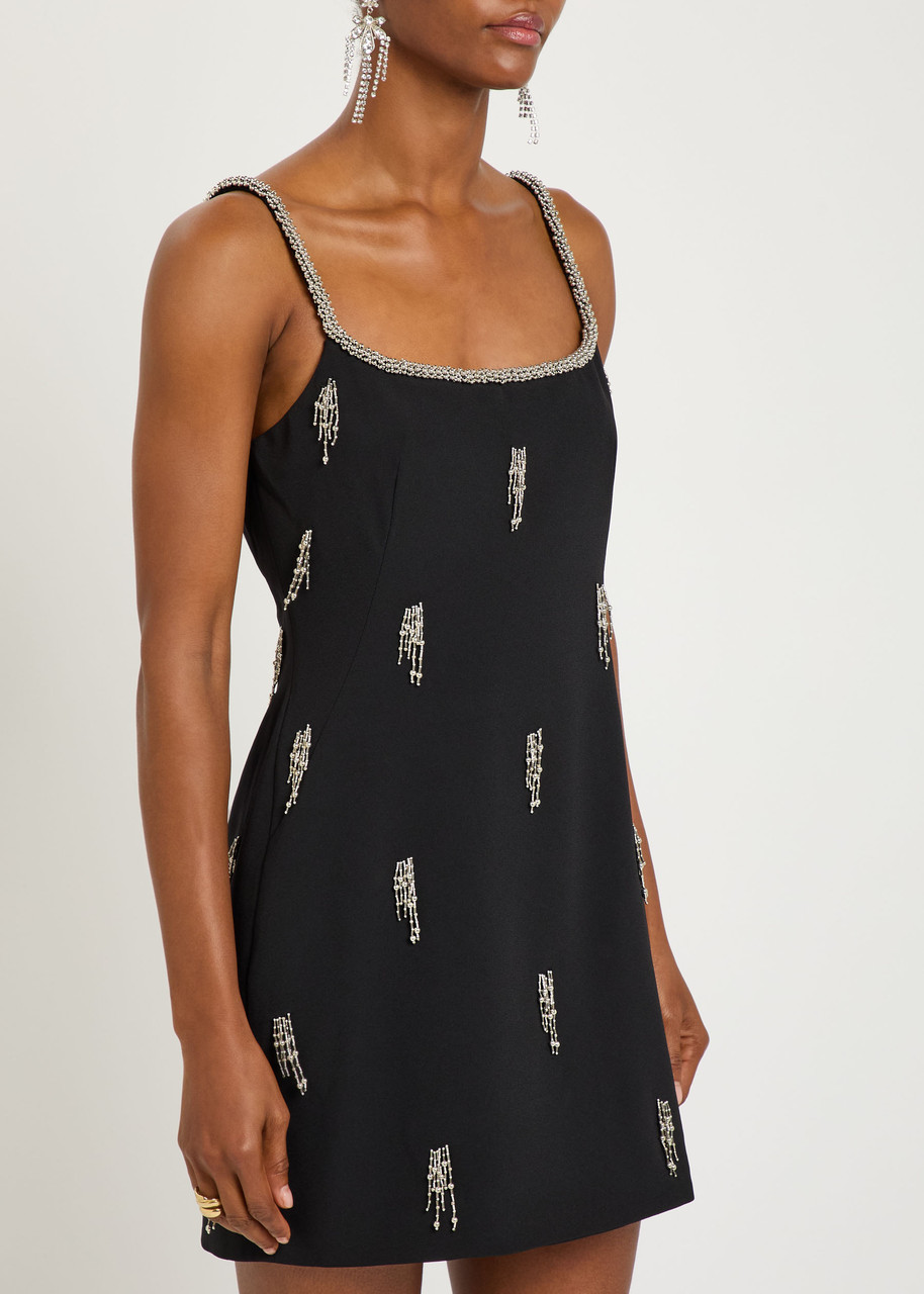 Simkhai Amy Embellished Crepe Mini Dress In Multi