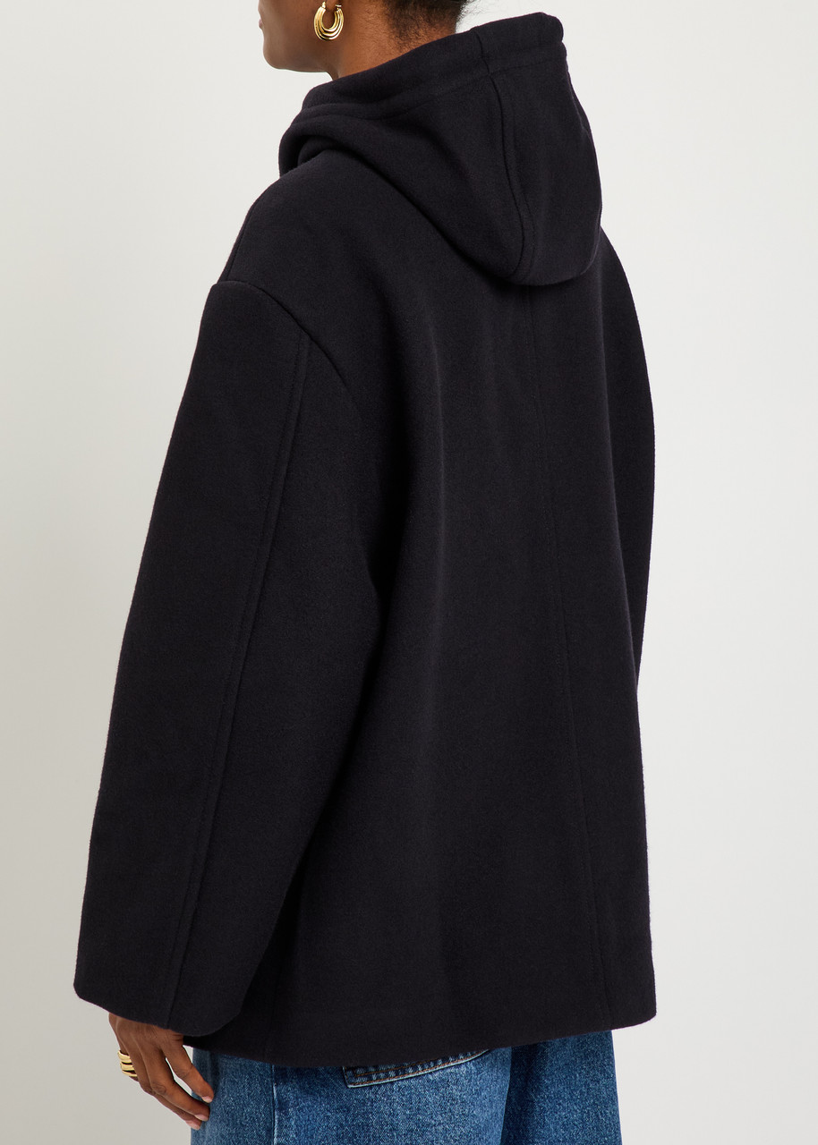  Studio Nicholson Etna Hooded Wool And Cashmere-blend Jacket - Navy - 8 (uk8 / S) 