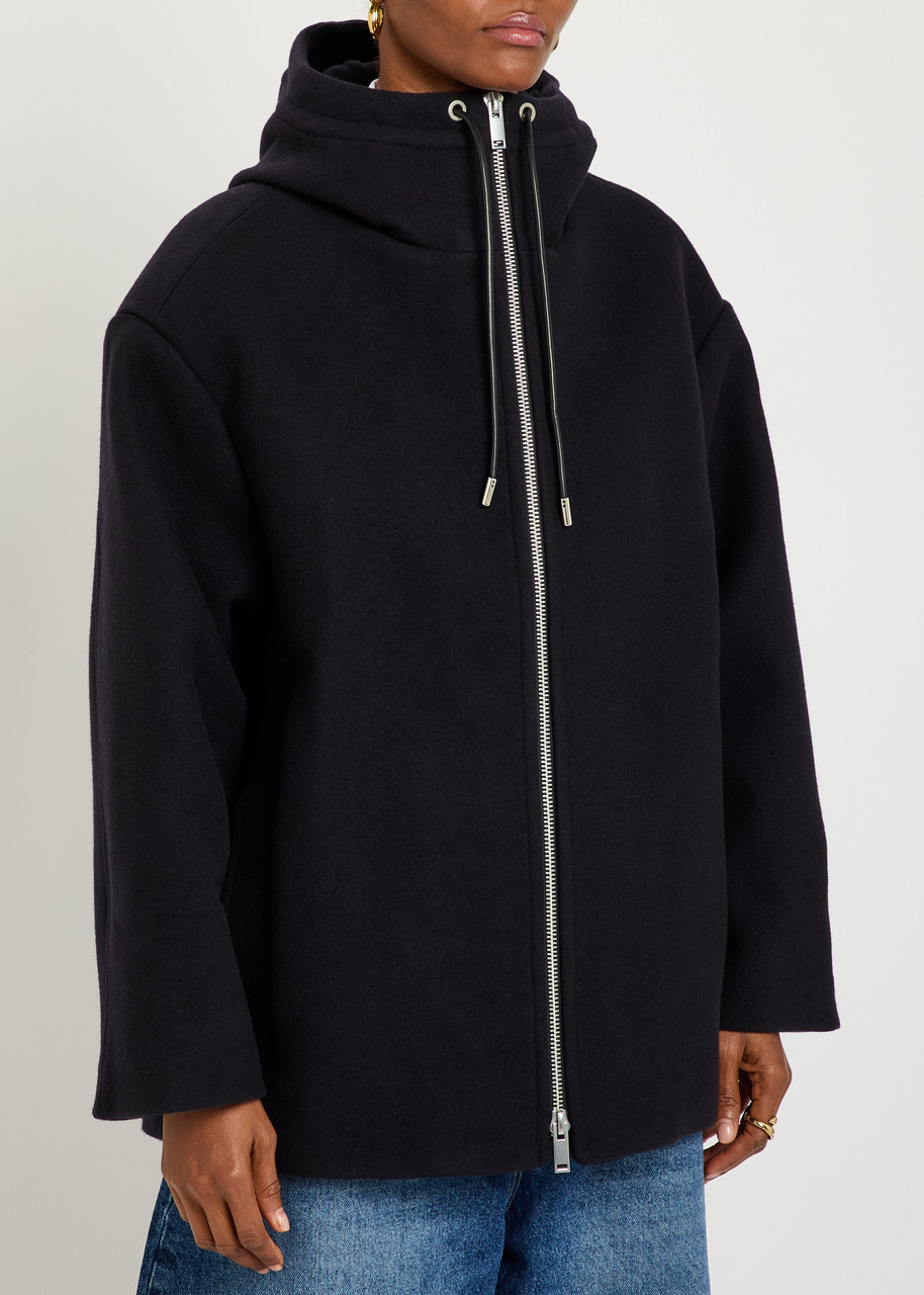  Studio Nicholson Etna Hooded Wool And Cashmere-blend Jacket - Navy - 8 (uk8 / S) 