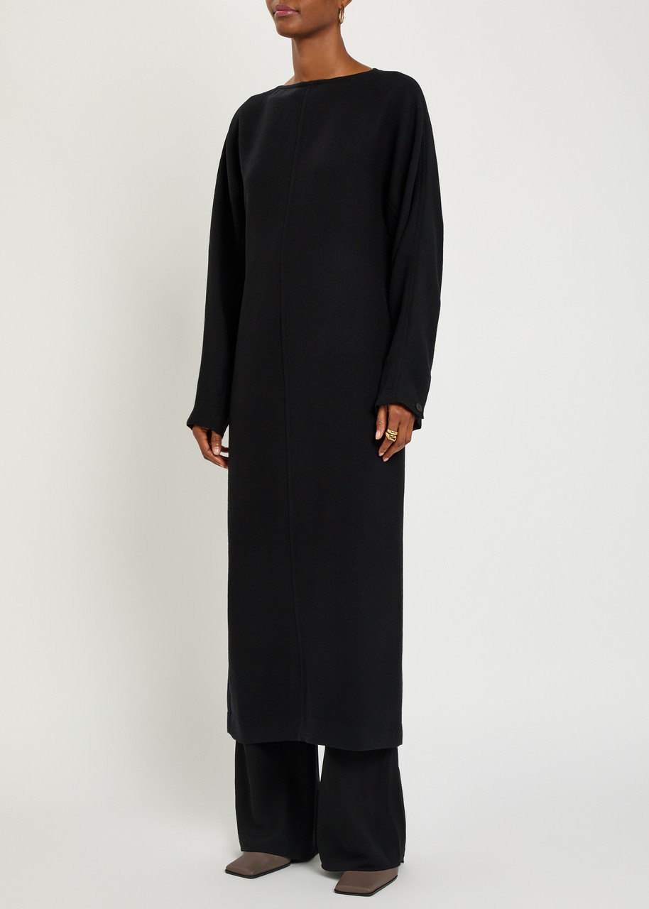 Studio Nicholson Cali Wool-blend Midi Dress - Black - 8 (uk8 / S) 