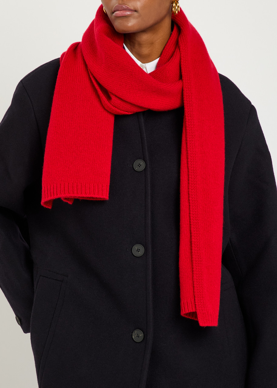 Studio Nicholson Izul Knitted Wool Scarf In Red