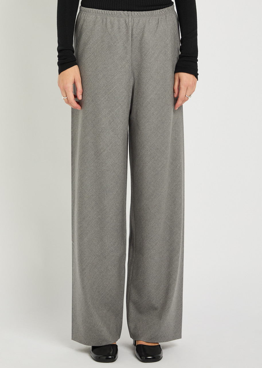 Maria Mcmanus Straight-leg Stretch-wool Trousers In Animal Print