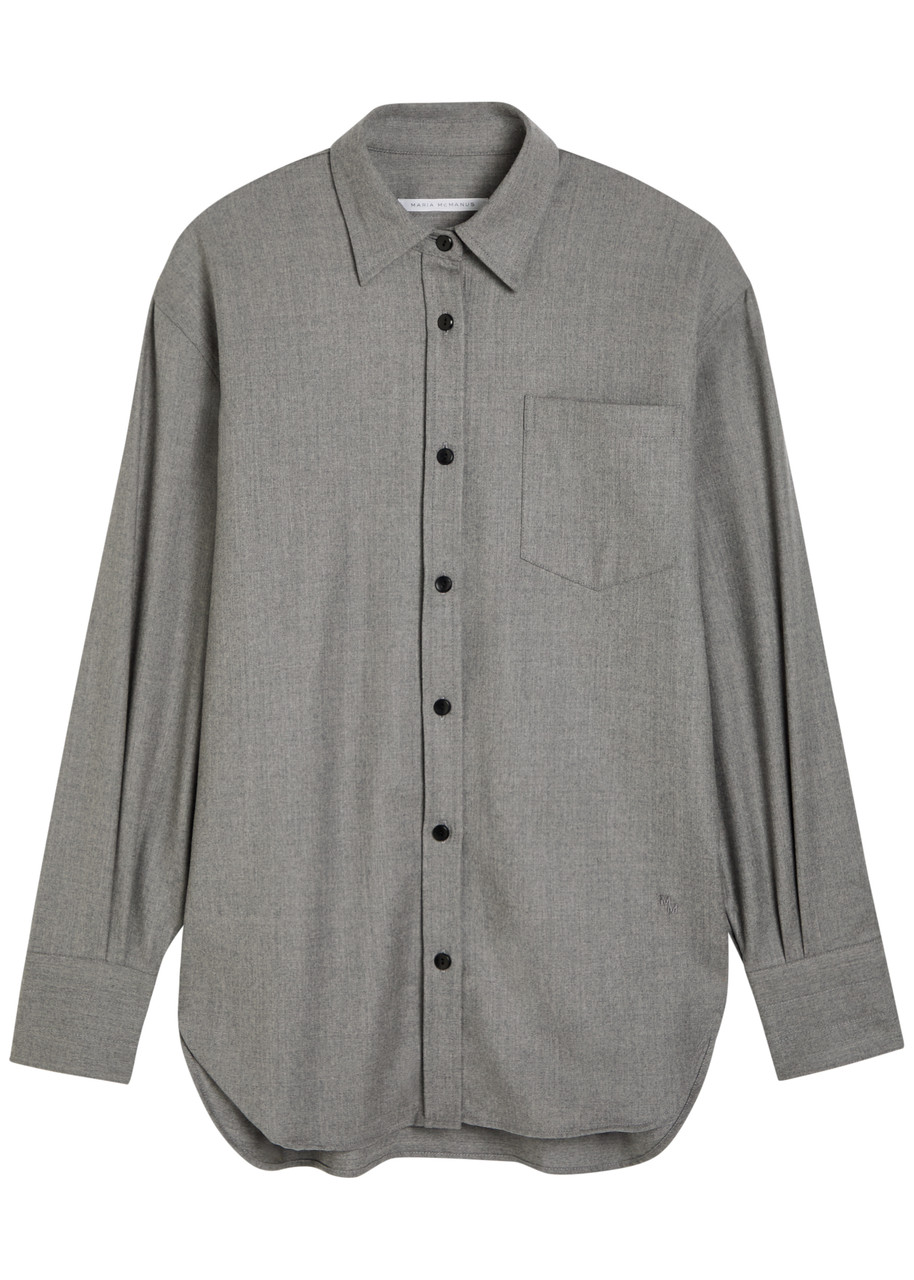 Maria Mcmanus Stretch-wool Shirt In Gray