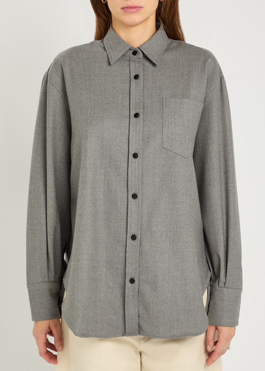 Maria Mcmanus Stretch-wool Shirt In Gray