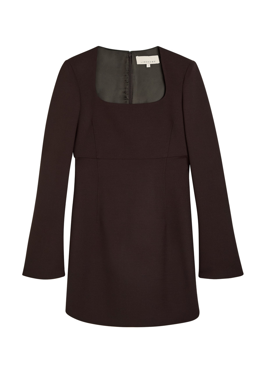 Liberowe Judy Wool Mini Dress In Brown