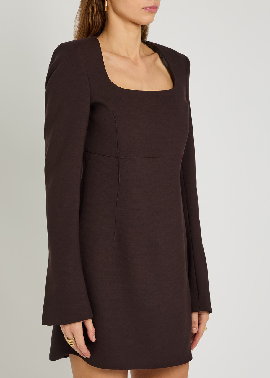 Liberowe Judy Wool Mini Dress In Brown