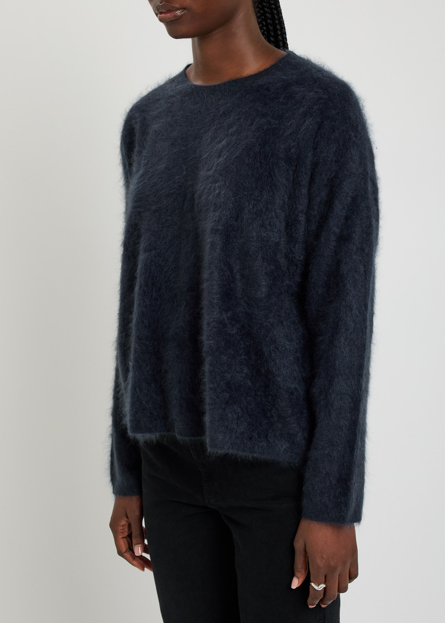 Eileen Fisher Brushed Cashmere Jumper In Animal Print