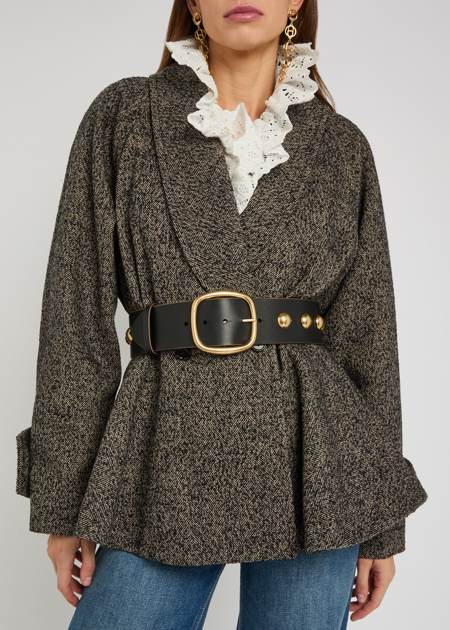 Chloé Chloe The  Midnight Stud-embellished Leather Belt In Black