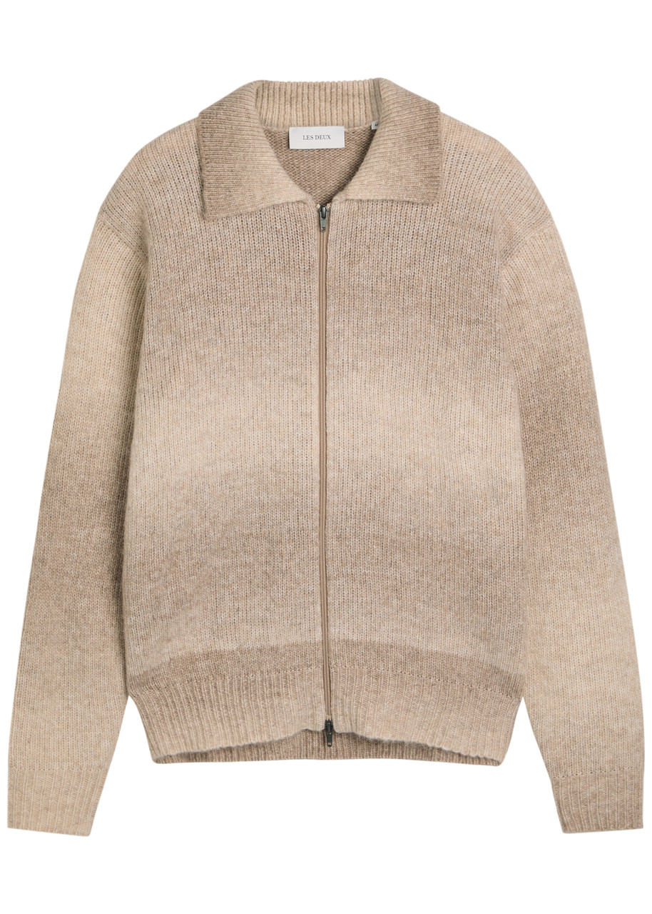 Les Deux Gannon Melange Knit Cardigan - Beige
