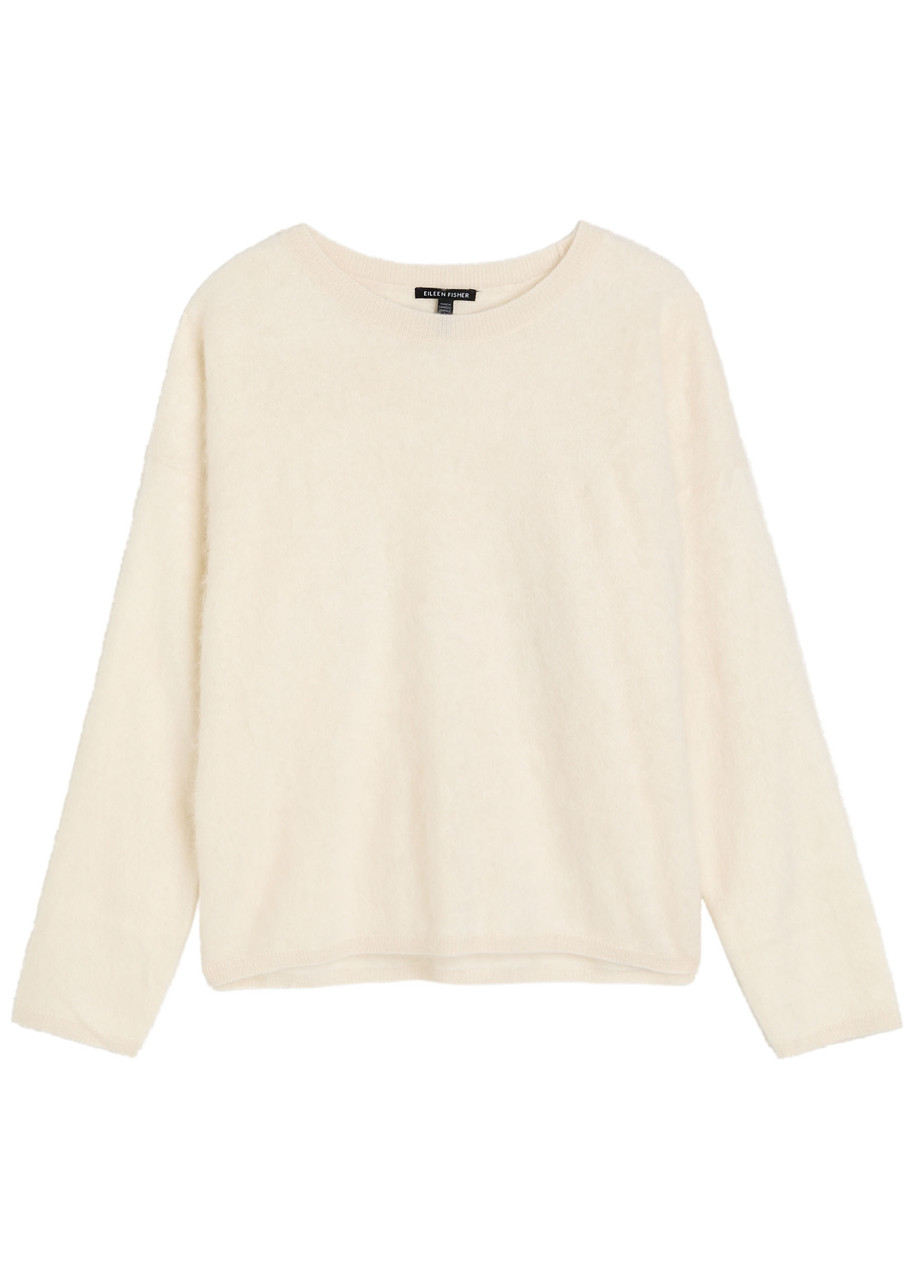 Eileen Fisher Brushed Cashmere Jumper In White