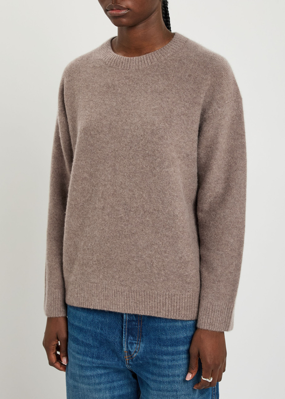 Vince Boiled Cashmere Jumper In Brown