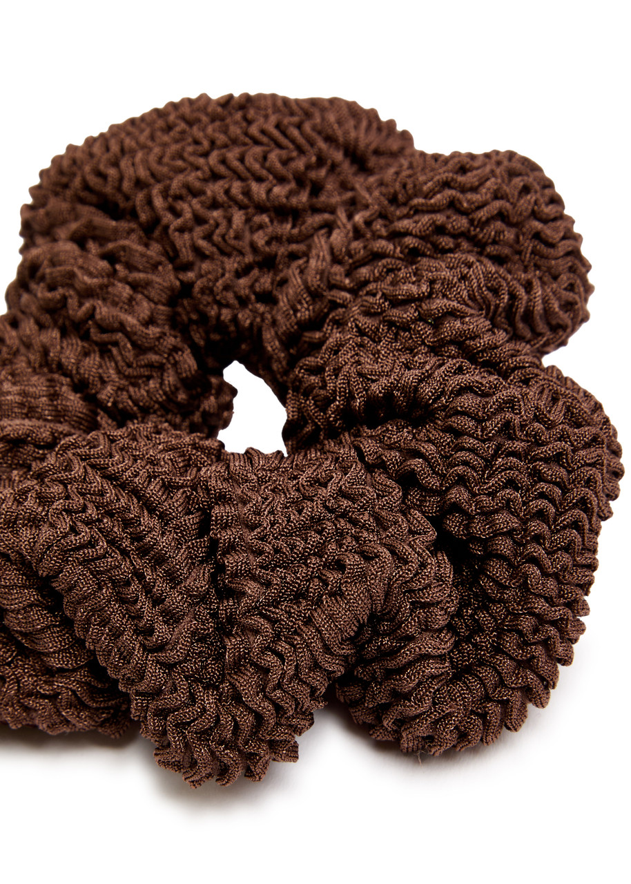  Hunza G Crinkle Scrunchie - Chocolate - One Size 