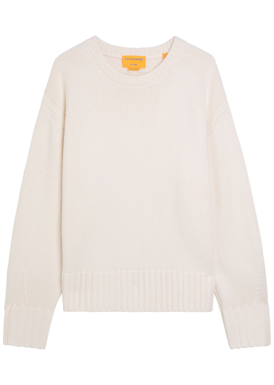 Guest In Residence Cozy Cashmere Jumper In White