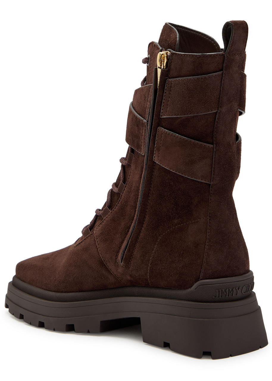 Jimmy Choo Noemi Suede Ankle Boots In Brown