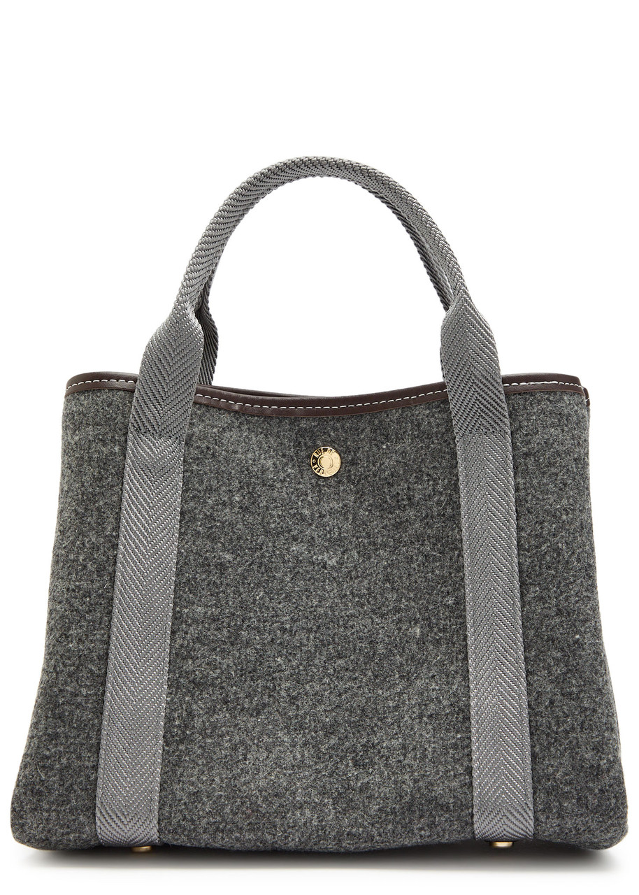 Rue De Verneiul Traversée S Whip Wool Tote Bag In Gray