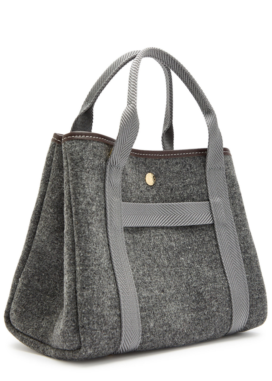 Rue De Verneiul Traversée S Whip Wool Tote Bag In Gray