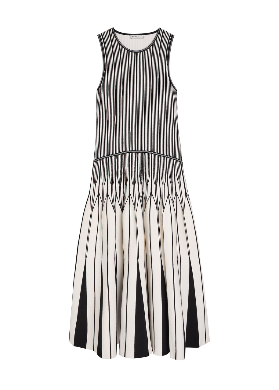 Simkhai Jonathan  Oaklen Patterned Knit Midi Dress In Multi