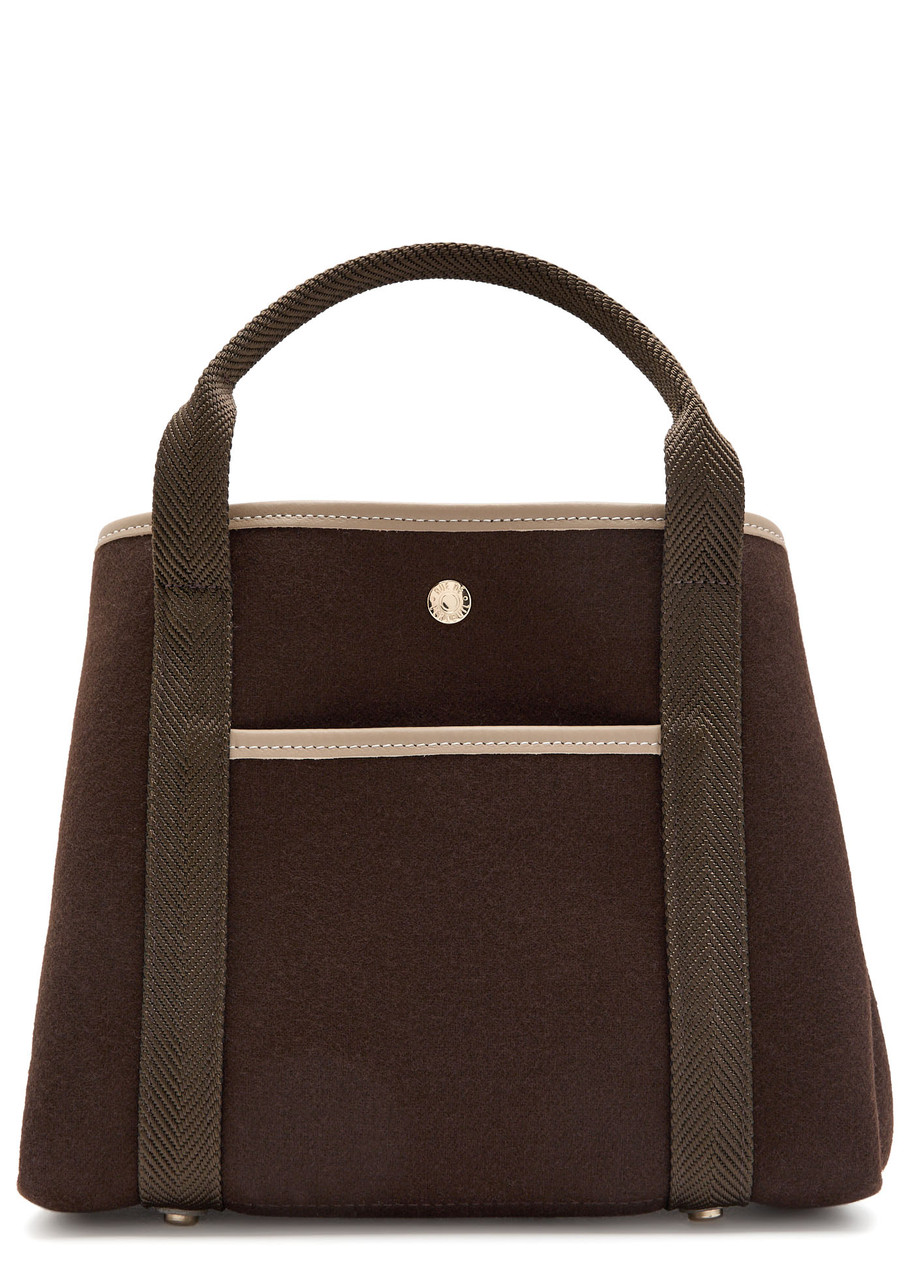 Rue DE Verneuil Traversée S Pockets Whip Wool Tote bag - Chocolate - One Size