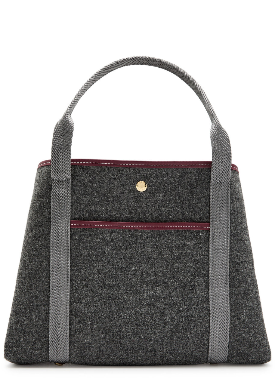 Rue DE Verneuil Traversée M Pocket Wool Tote bag - Grey - One Size