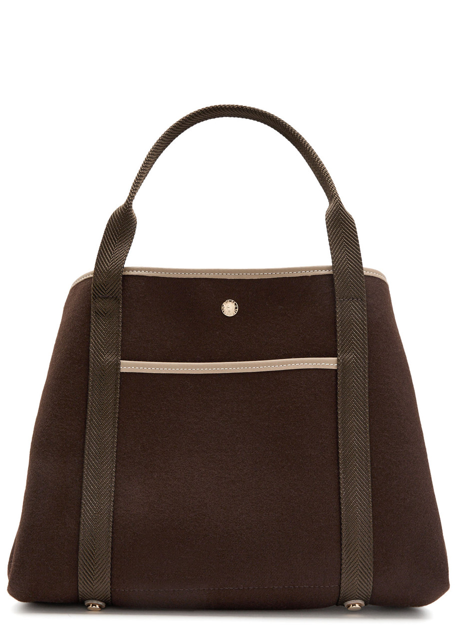 Rue DE Verneuil Traversée M Pockets Whip Wool Tote bag - Chocolate - One Size