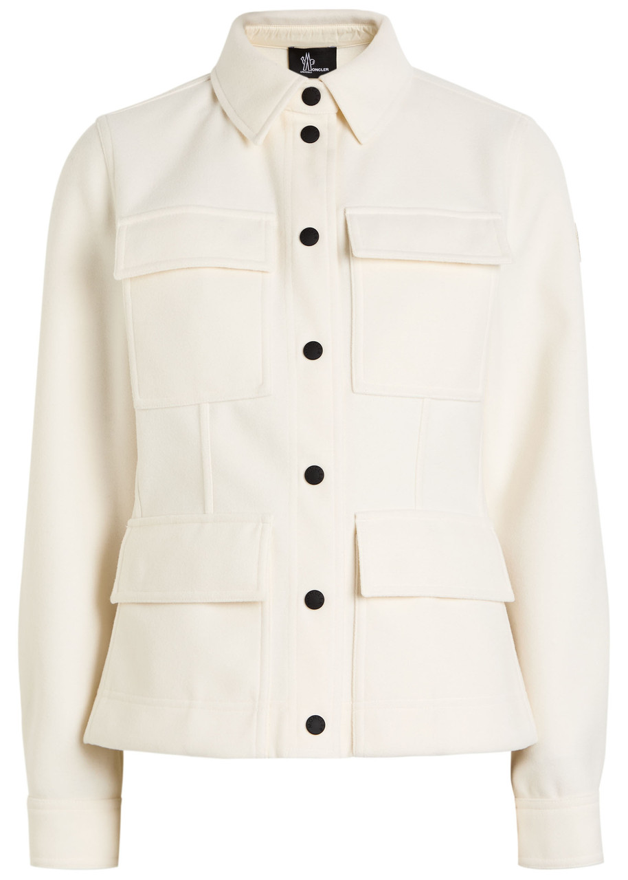 Moncler Felt Shirt - Cream - M (UK 12 / M)
