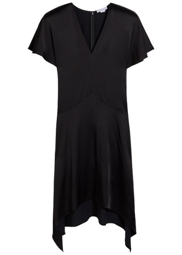 STELLA MCCARTNEY Asymmetric satin midi dress | Harvey Nichols