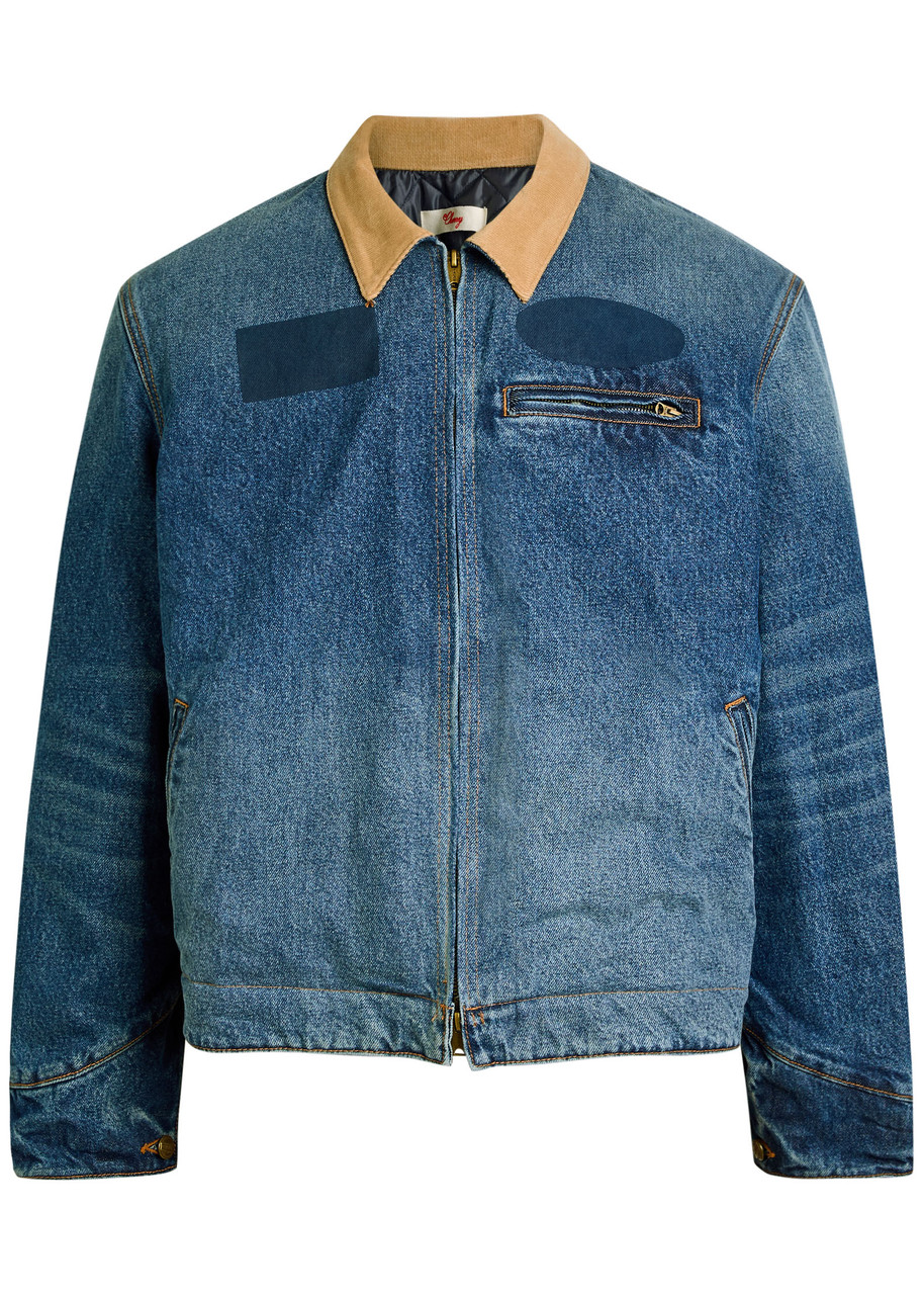 Cherry Los Angeles Sun Faded Washed Denim Jacket - M